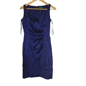 Lauren Ralph Lauren Women's Deep Blue Purple Mini Dress Size 4